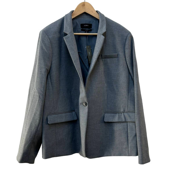 $228 J. Crew Size 22 Regent Blazer in four-season stretch Heather Graphite Gray - Picture 4 of 8